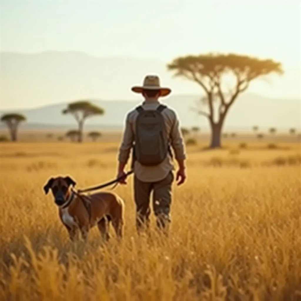 Chasse avec chien en Afrique