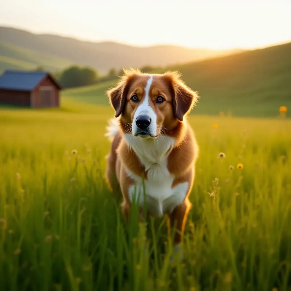 Chien de Chasse à la Ferme 