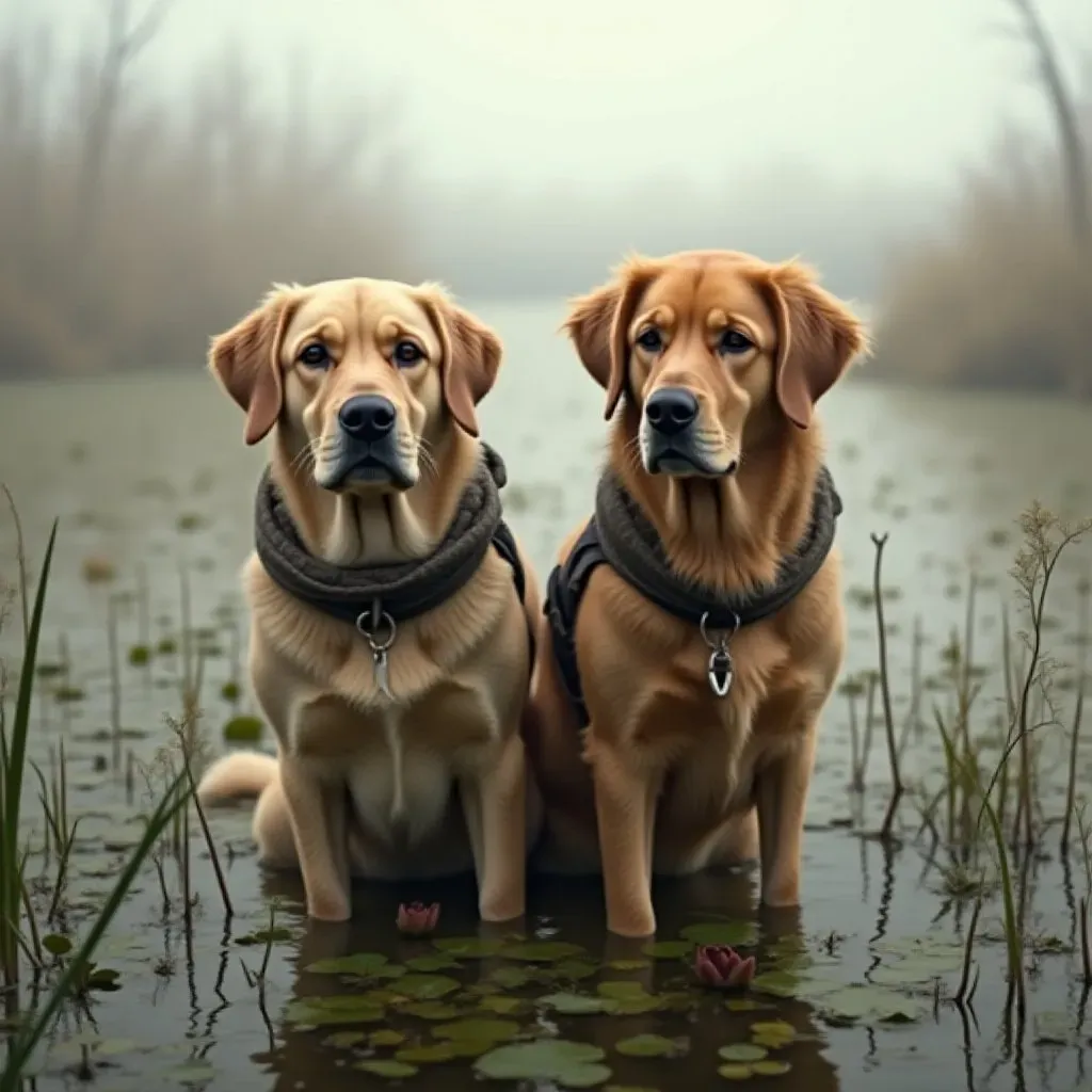 Chien de chasse au canard