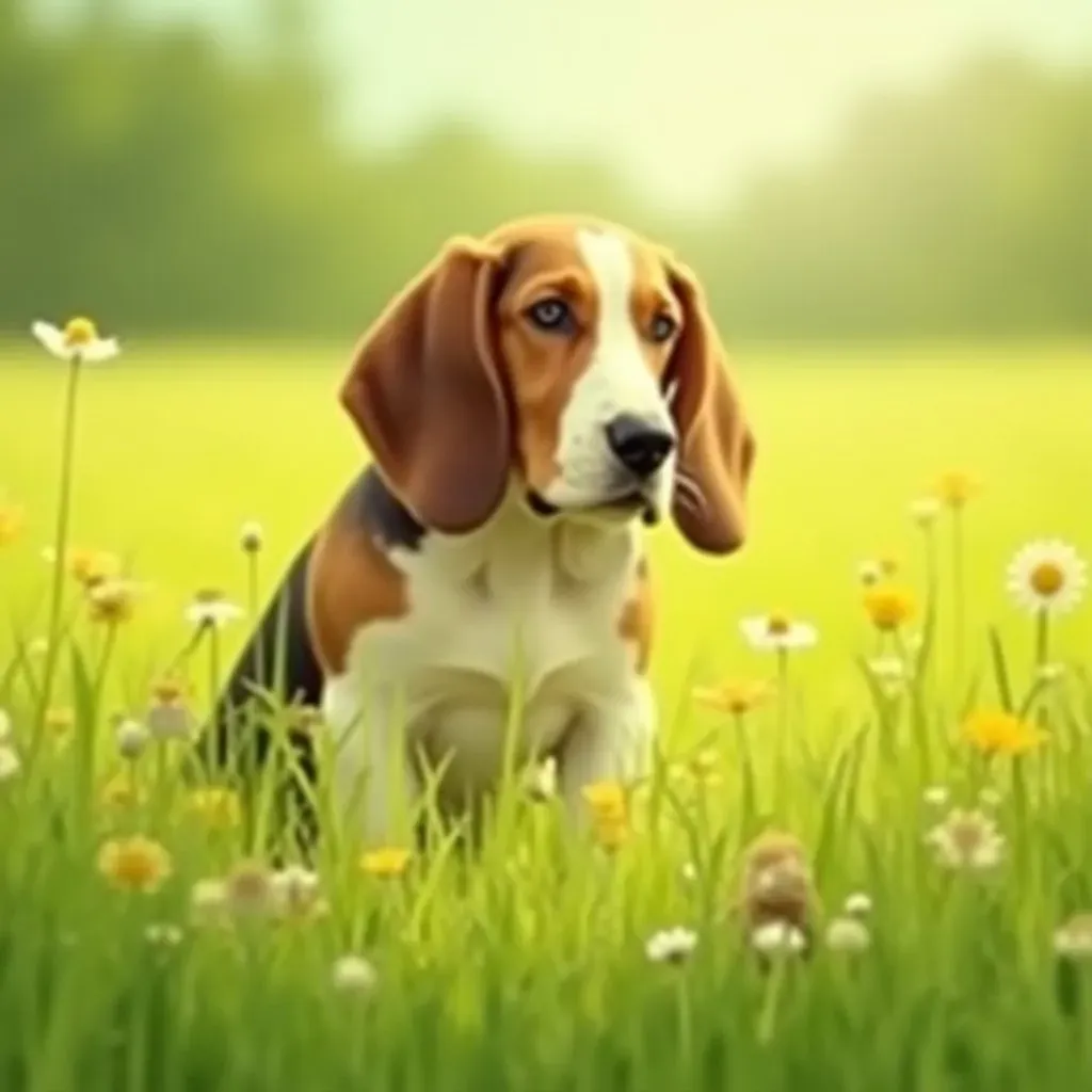 Chien de chasse au lapin