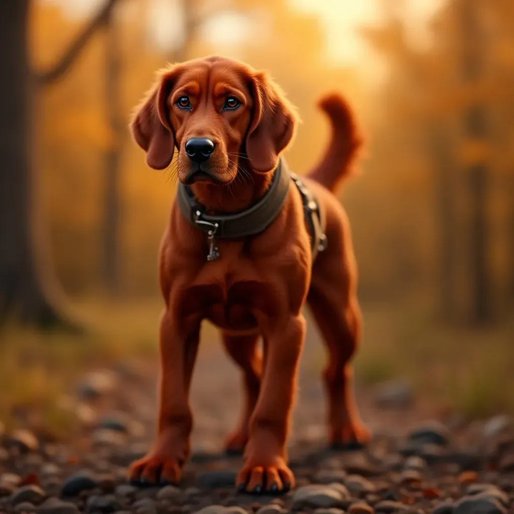 Chien de chasse au poil roux
