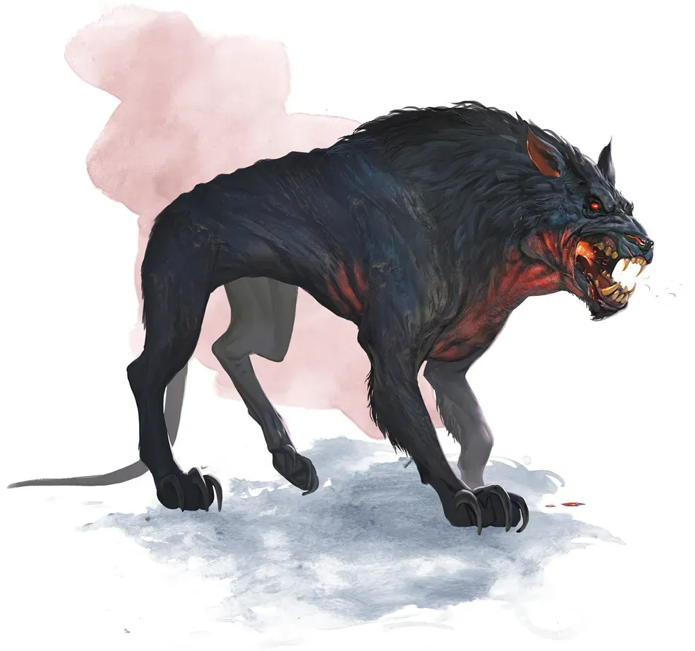 Chien de chasse infernal dnd : Le monstre impitoyable