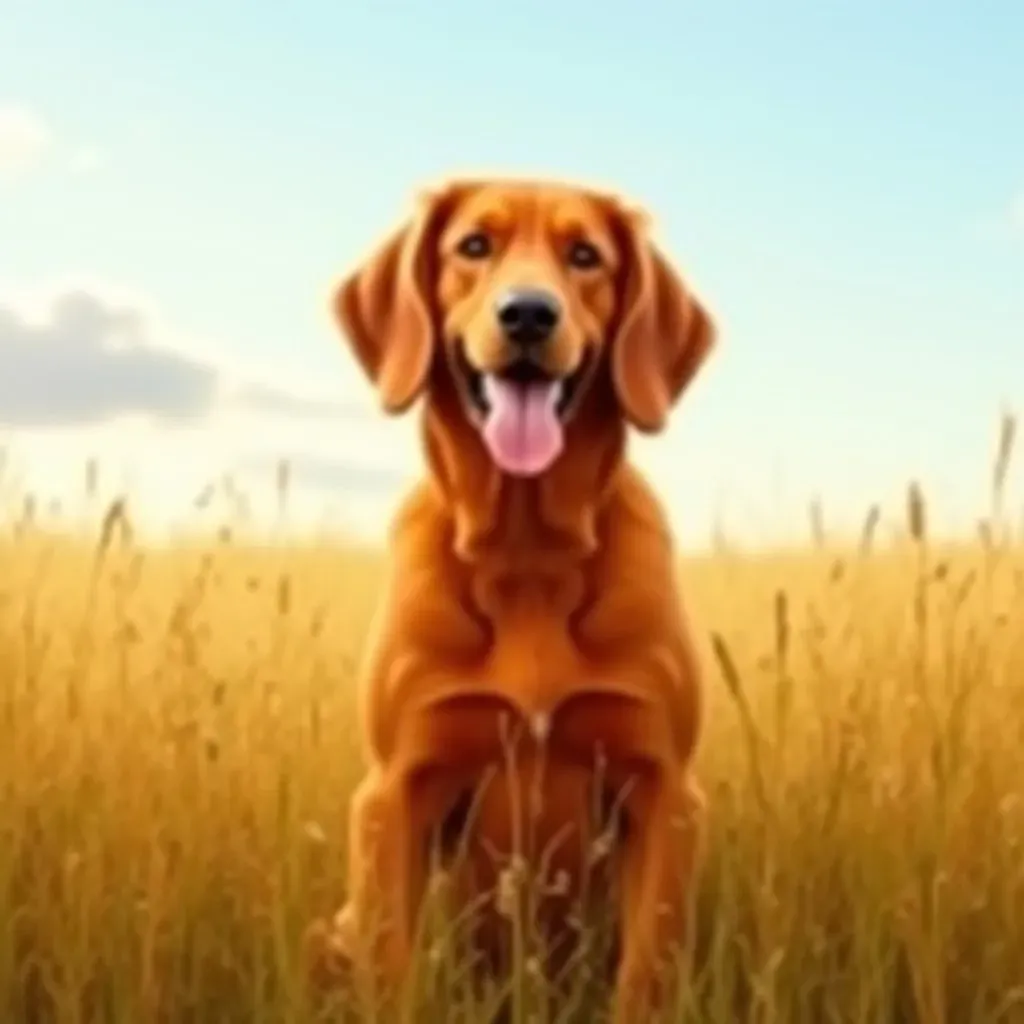 Chien de chasse roux 