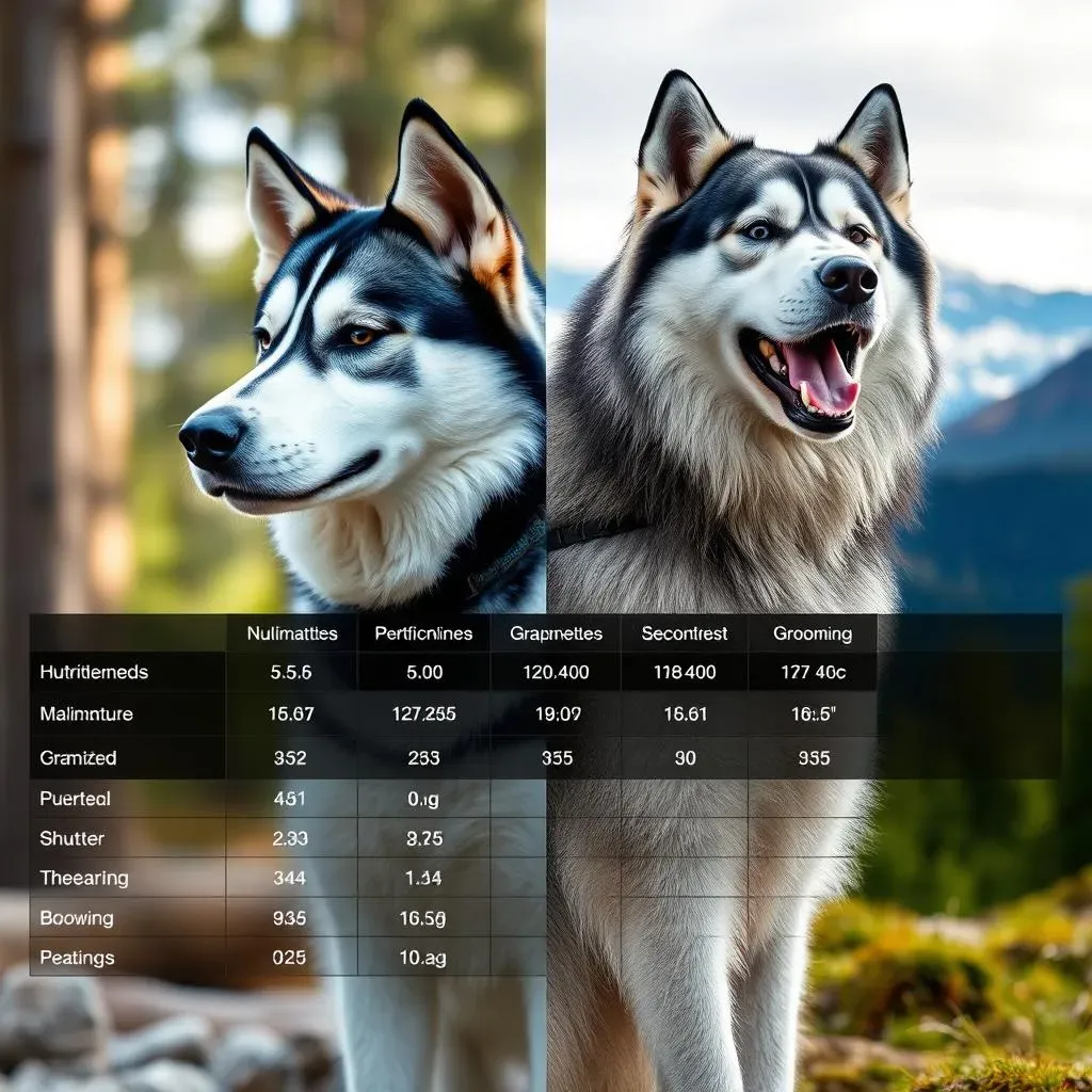 Différences entre Husky et Malamute : Besoins et Entretien