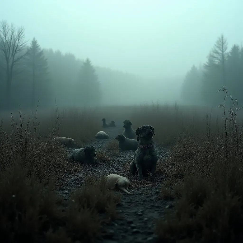 Les 7 chiens de chasse morts 