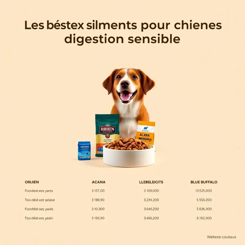 Les meilleurs aliments pour chien digestion sensible : Une revue des options