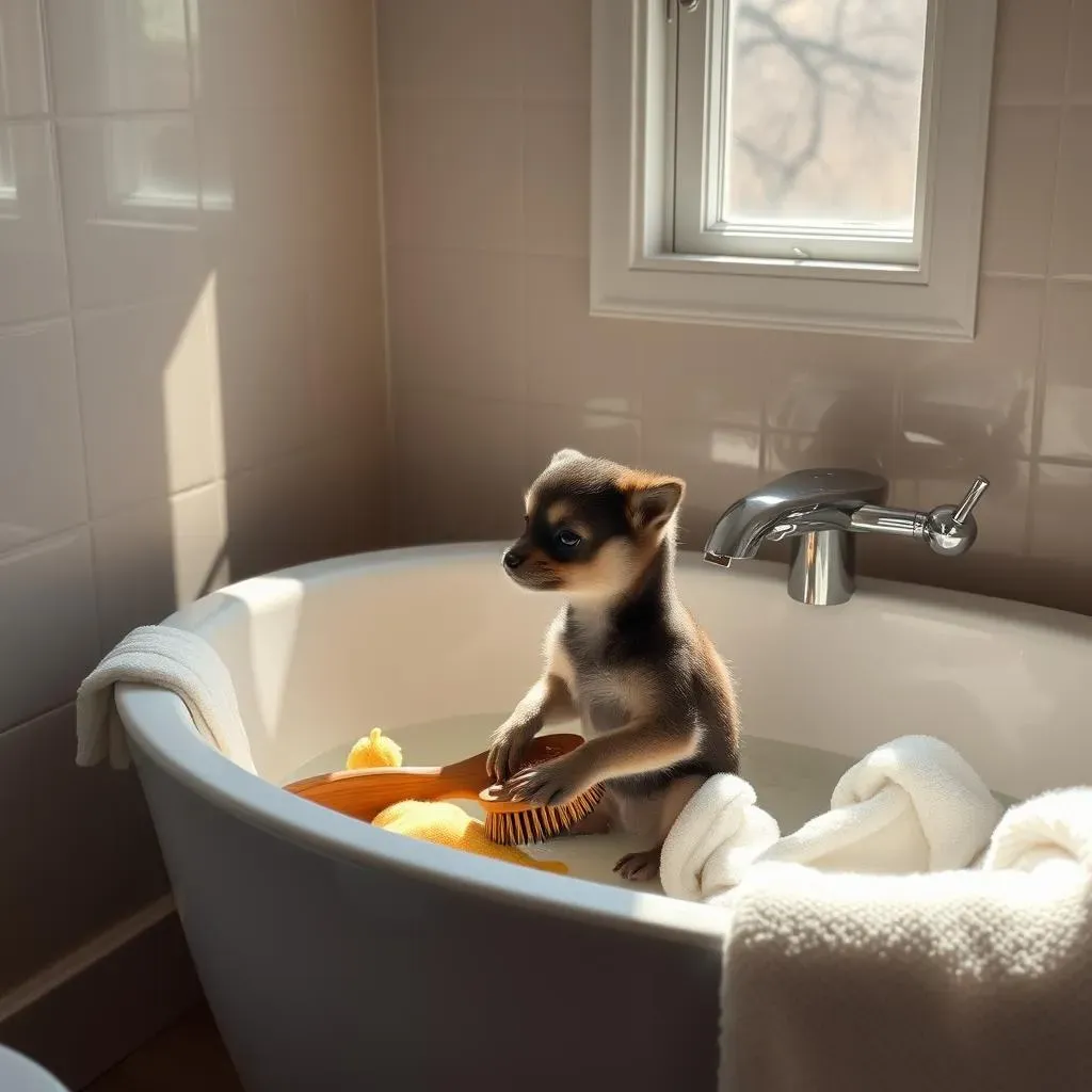 Préparer le premier bain de votre chiot