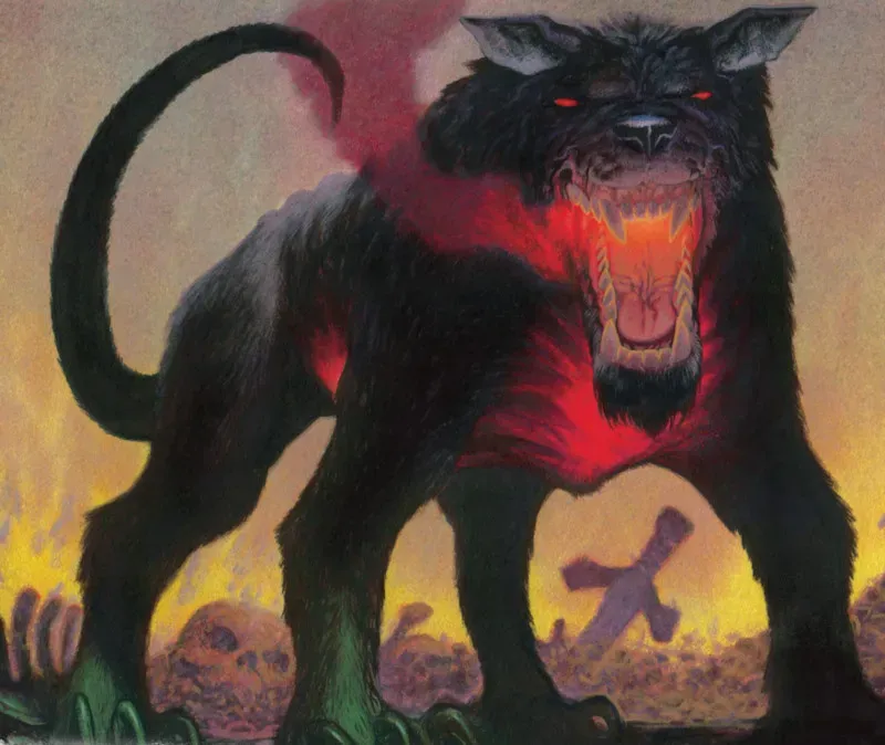 Statistiques et capacités du Chien de Chasse Infernal D&D