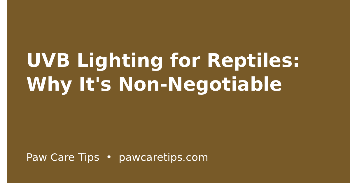 UVB Lighting for Reptiles: Why It's Non-Negotiable